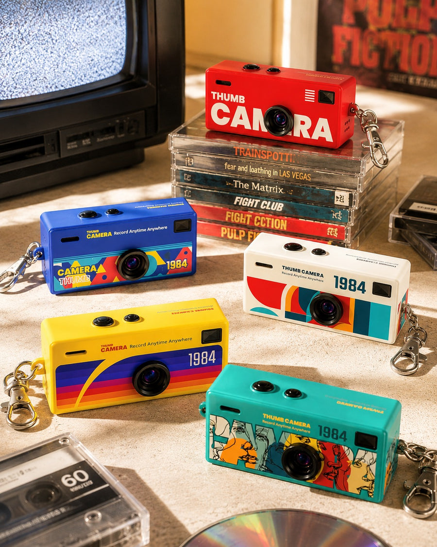 Thumb Camera retro mini digital camera (also known as mini G6 keychain Camera) available in five color variants