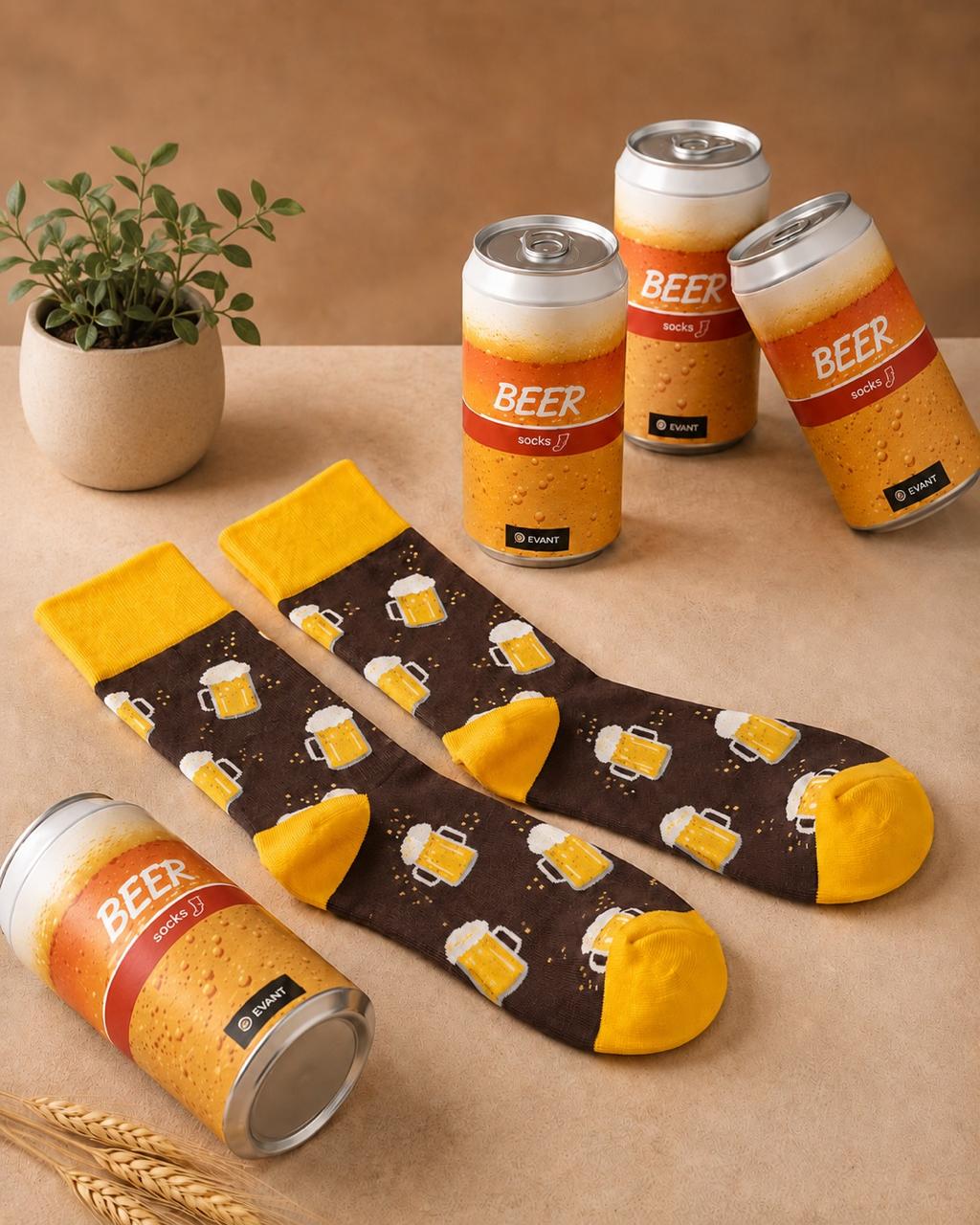 Beer Socks in a Can