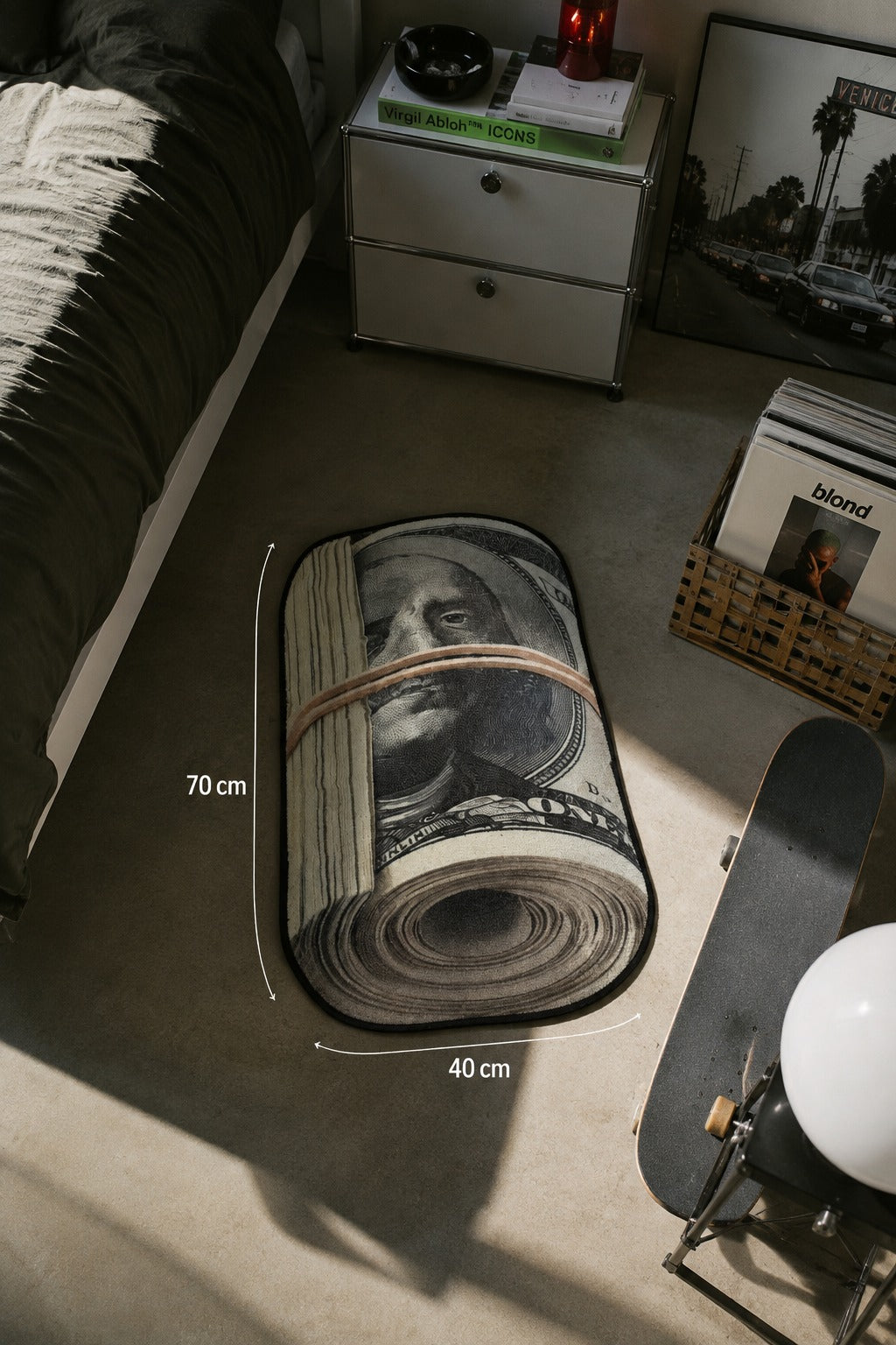 Money Roll Rug | Stacked Cash Statement Rug