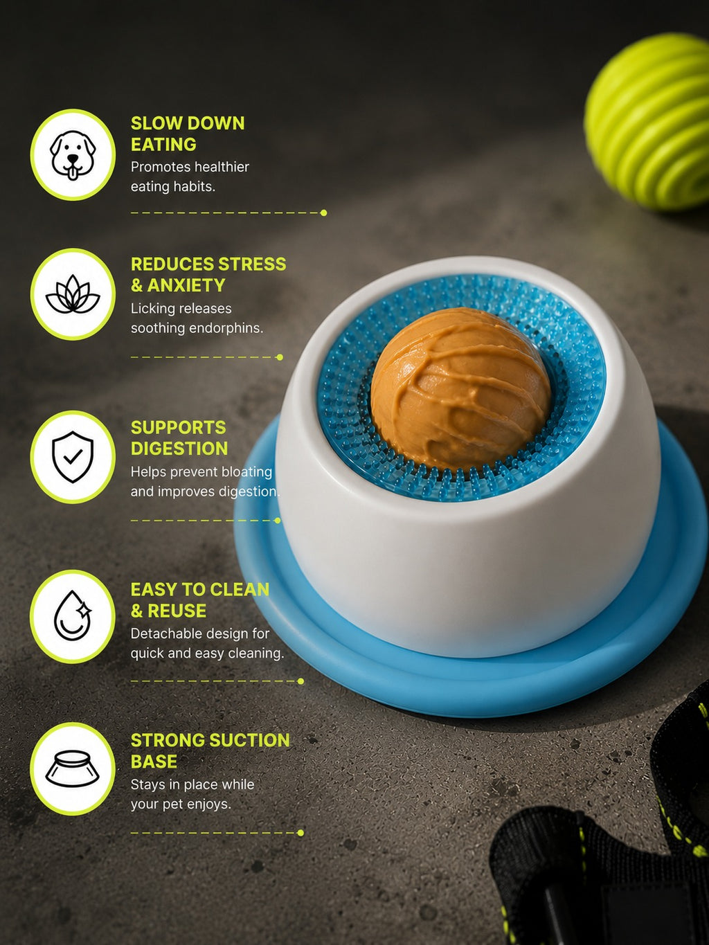 Interactive Lick Bowl for Dogs & Cats | Slow Feeder Treat Toy