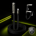 90° Flat Fast Charging USB-C Cable with Built-in Stand